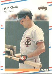 1988 Fleer Baseball Cards      078      Will Clark